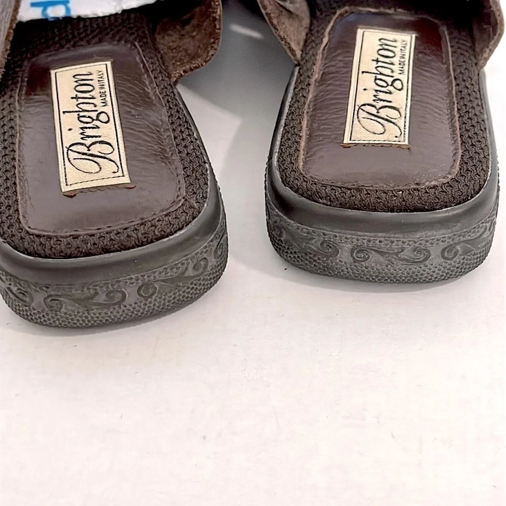Brighton Vicky Genuine Leather Buckle Accent brown size 8
